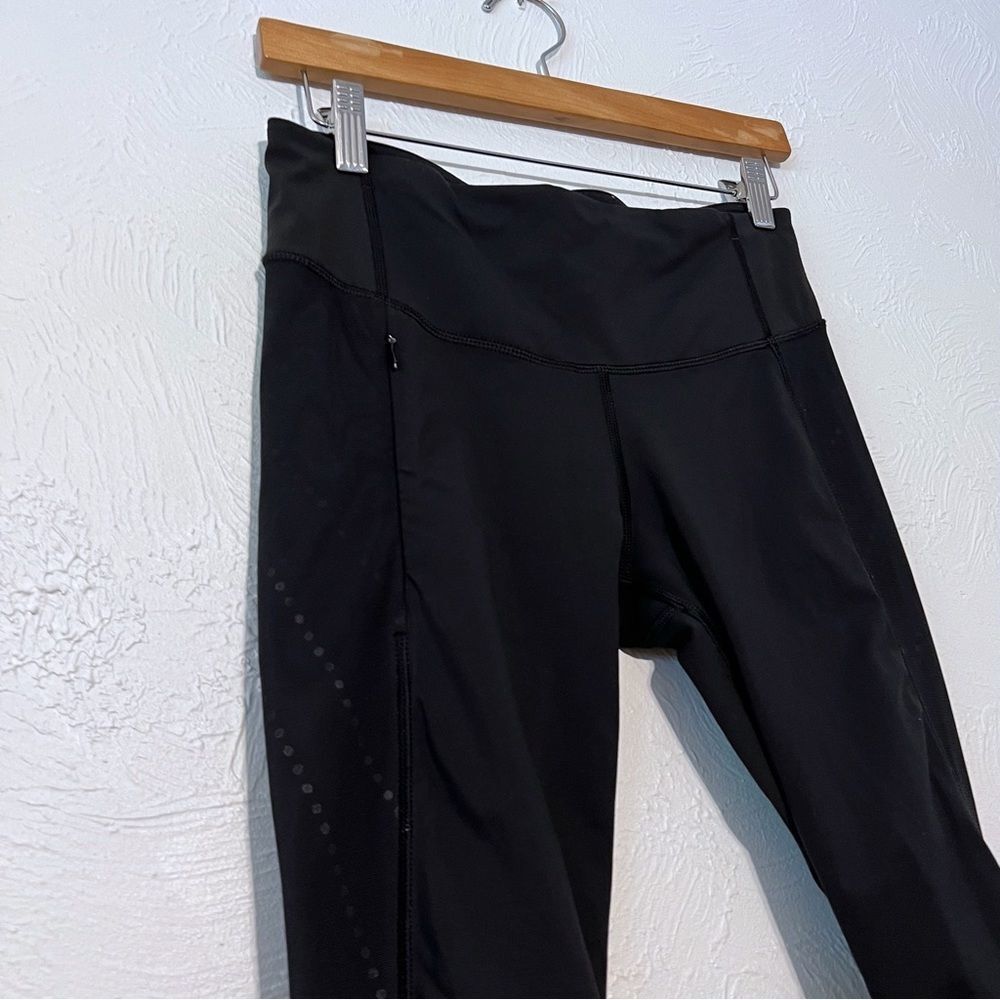 Lululemon Womens Black Mesh Capri Crop Leggings 6 - Picture 3 of 9